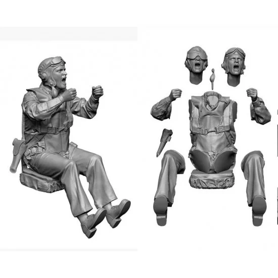 Legend Productions LF1808 1/18 WWII US Navy Rear Gunner #2 (1 figure) - Model Figures