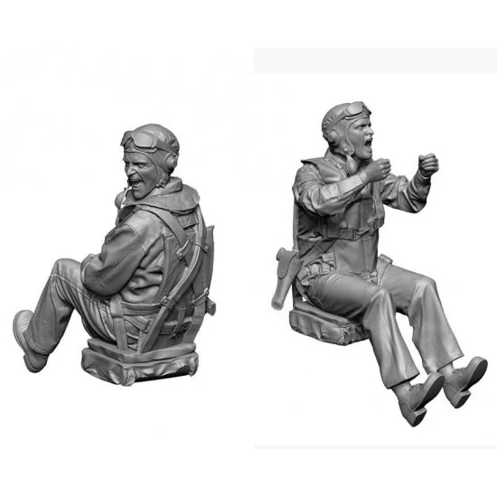 Legend Productions LF1809 1/18 WWII US Navy Pilot and Rear Gunner set #2 (2 figures) - Model Figures