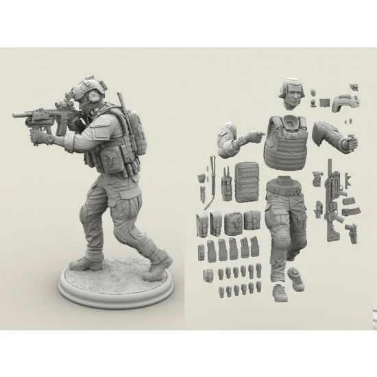 Legend Productions LF2408 1/24 US Navy SEAL Team Operator with Hk416 XM320 (1 figure) - Model Figures