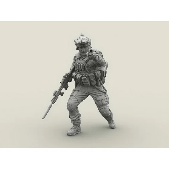 Legend Productions LF2410 1/24 US Navy SEAL M79 Gunner with FN SCAR Mk17 (1 figure) - Model Figures