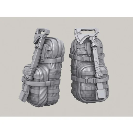 Legend Productions LF3D026 1/35 LBT Assault Pack with Gerber Tomahawk set (6pcs) - Model Figures