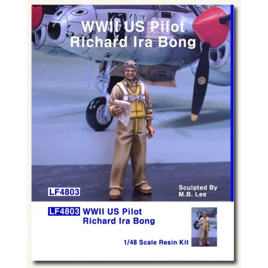 Legend Productions LF4803 1/48 WWII US Pilot (Richard Ira Bong) - Model Planes