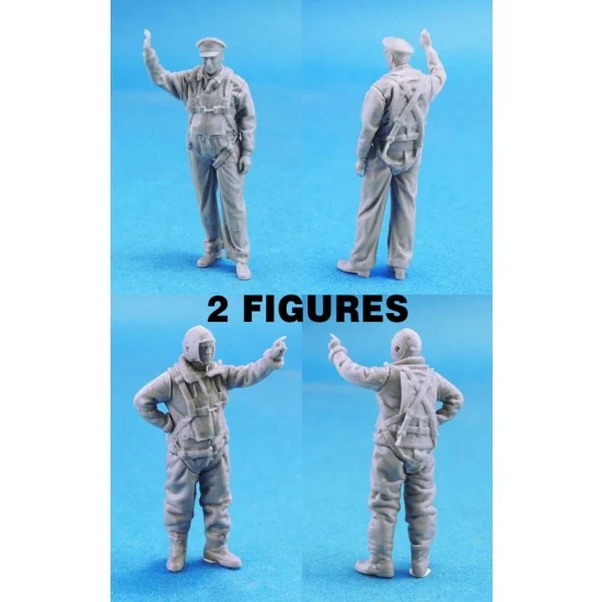 Legend Productions LF4820 1/48 WWII US Bomber Pilot & Crew on the Ground (2 figures) - Model Figures