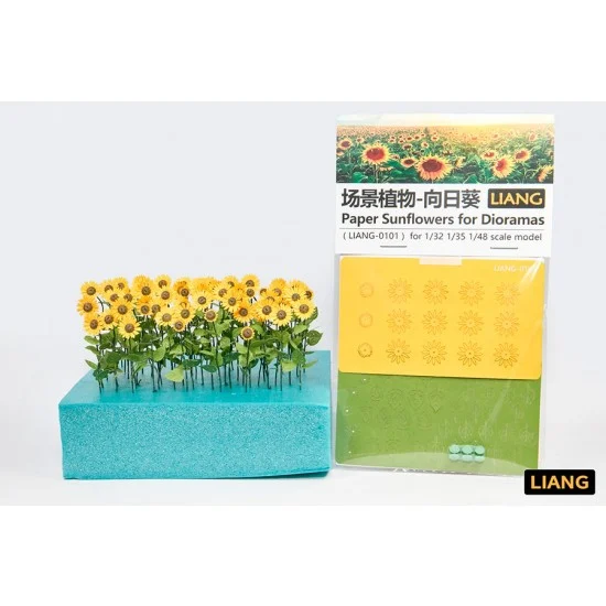 Liang Model LIANG-0101 Paper Sunflowers for Dioramas for 1/32 1/35 1/48 Scale kits