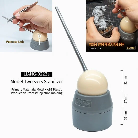 Liang Model 0223a Model Tweezers Stabilizer (elevated base: 31mm) - Hobby Tools & Supplies
