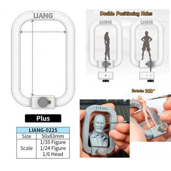 Liang Model LIANG-0225 Model Work Holder - Plus (83x50mm)