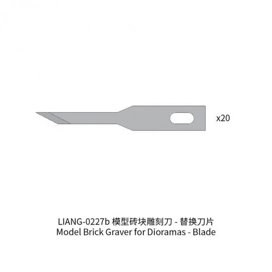 Liang Model LIANG-0227b Replacement Blades for Model Brick Graver (20pcs)