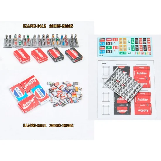 Liang Model LIANG-0412 1/35 Miniatures Soda Cans and Cardboard Boxes 2000s-2020s