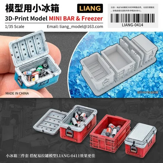 Liang Model LIANG-0414 1/35 MINI BAR and Freezer Miniatures