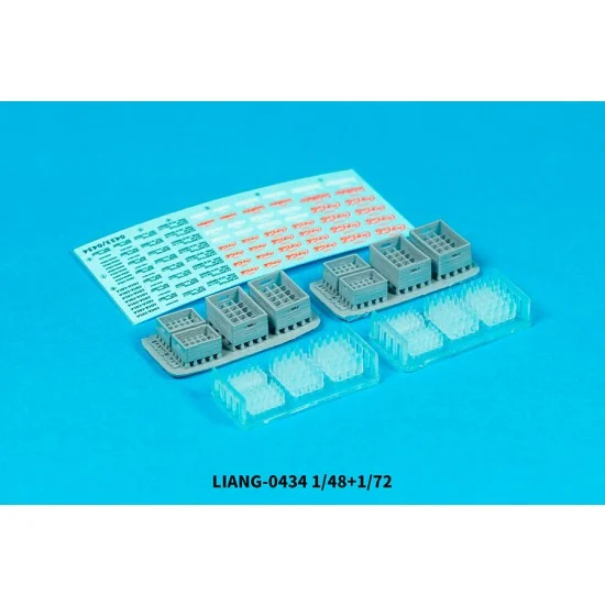 Liang Model LIANG-0434 1/48 1/72 WWII Beer Soda Bottle Crates x8