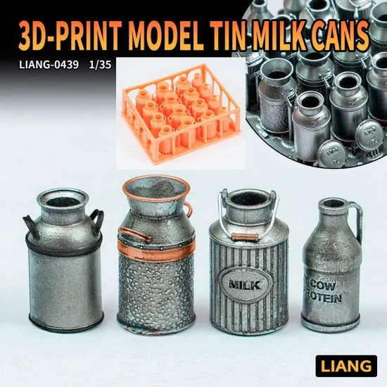 Liang Model LIANG-0439 1/35 Tin Milk Can x16