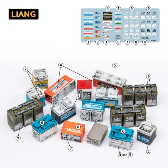 Liang Model LIANG-0443 1/35 Miniatures Storage Battery x16