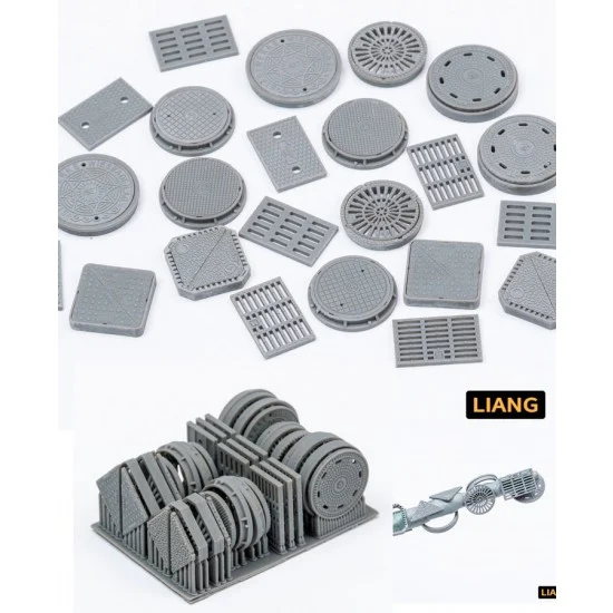 Liang Model LIANG-0601 1/35 Miniatures Well Lid x23