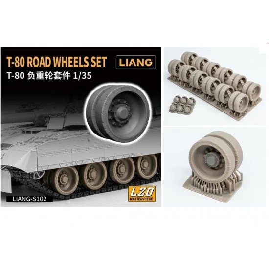 Liang Model S102 1/35 T80 Road Wheels Set - Military Vehicles & Tanks