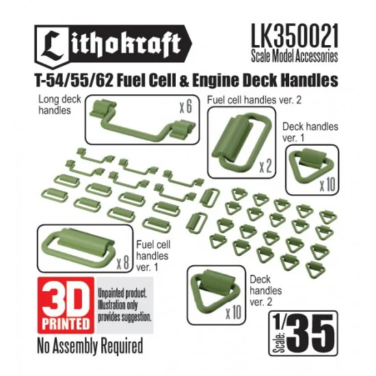 Lithokraft 350021 1/35 T-54/55/62 Fuel Cell & Engine Deck Handles