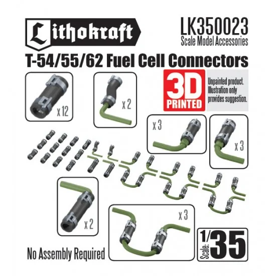 Lithokraft 350023 1/35 T-54/55/62 Fuel Cell Connectors