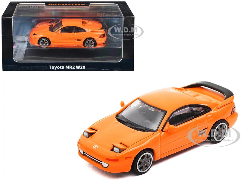 Toyota MR2 W20 RHD (Right Hand Drive) Orange 1/64 Diecast Model Car by Die Cast Team - Toyota Models