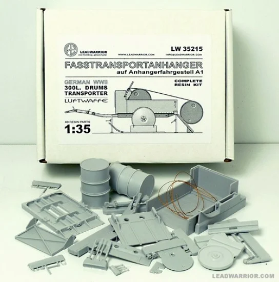 Lead Warrior 35215 1/35 Luftwaffe Steel Drums Transporter Trailer Fasstransportanhanger A1 - Military Vehicles & Tanks