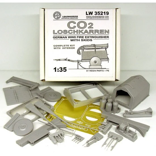 Lead Warrior 35219 1/35 CO2 Loschkarren Fire Fighting Trailer w/Interrior, Steel Wheels & Skids - Military Vehicles & Tanks