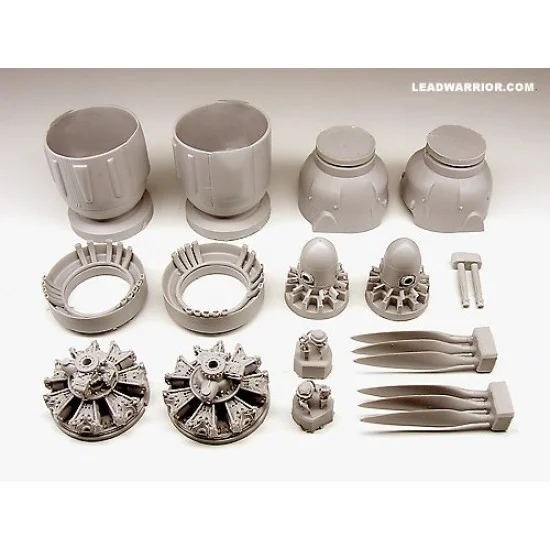 Lead Warrior 48011 1/48 Junkers Ju88R-2, S-1, T-1, H-1/2; Ju188E-1, F-2 BMW801 Engines #4 PAIR for Dragon
