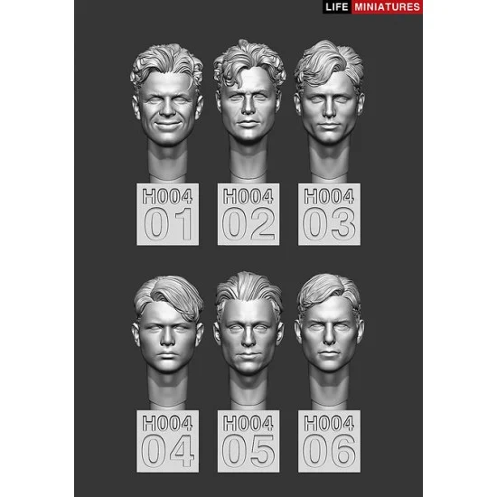 Life Miniatures 35H004 1/35 Bare Heads Set No.1 (6pcs) - Model Figures