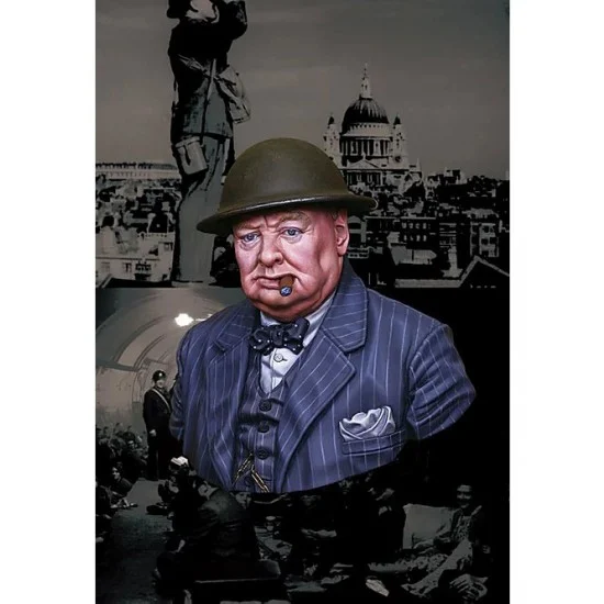Life Miniatures B005 1/10 "Never Surrender" British Prime Minister Winston Churchill Bust - Model Figures