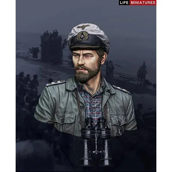 Life Miniatures B020 1/10 WWII U-boat Commander Sea Wolf Resin Bust