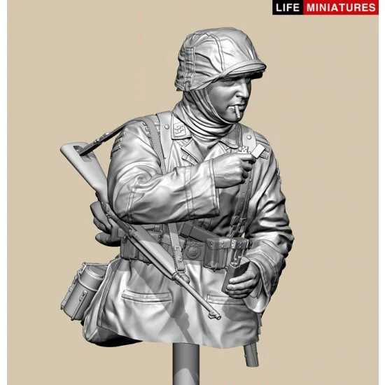 Life Miniatures B032 1/10 Bust - Ambush at Poteau'Rifleman with Captured M1 Carbine'
