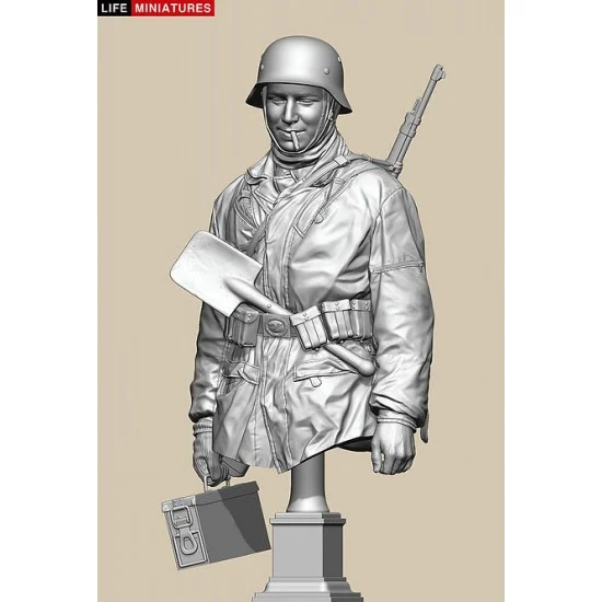 Life Miniatures B034 1/10 Bust - Ambush at Poteau 'German Fallschirmjager Ammo Carrier'