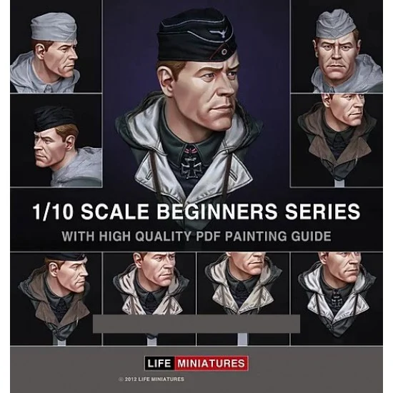 Life Miniatures BS001 1/10 Beginners Series - WWII German Panzer Commander Resin Bust