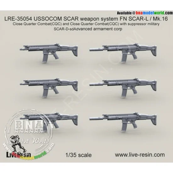 Live Resin LRE35054 1/35 USSOCOM SCAR Weapon System FN SCAR-L/Mk.16 Vol.1