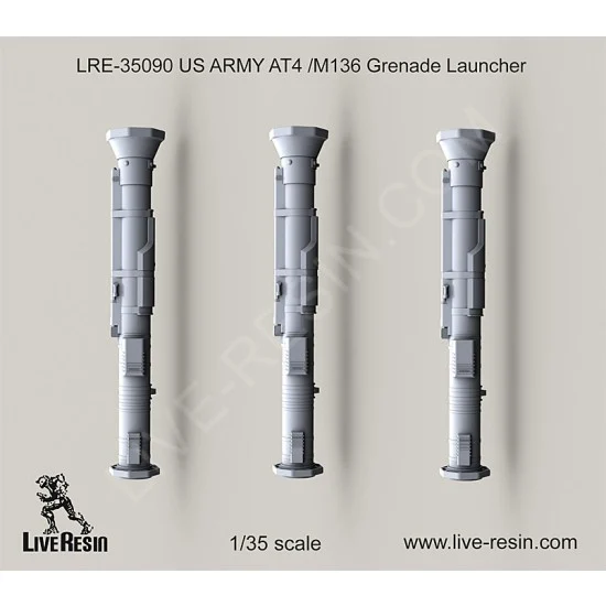 Live Resin LRE35090 1/35 US Army AT4 /M136 Grenade Launcher - Resin Parts