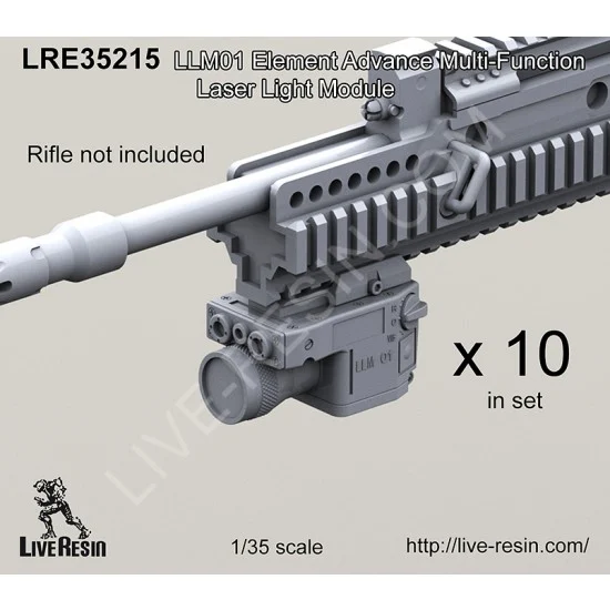 Live Resin LRE35215 1/35 LLM01 Element Advance Multi-Function Laser Light Module without L85A2 & Rifle (10 sets)