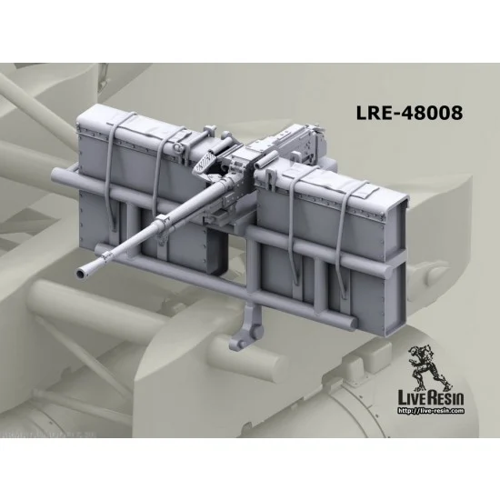 Live Resin LRE48008 1/48 Pkt Machinegun Hand Made Mount For Mi-8 Helicopter Pilon. Afghan War