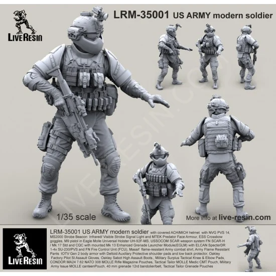 Live Resin LRM35001 1/35 US Army Modern Soldier Vol.1 - Model Figures