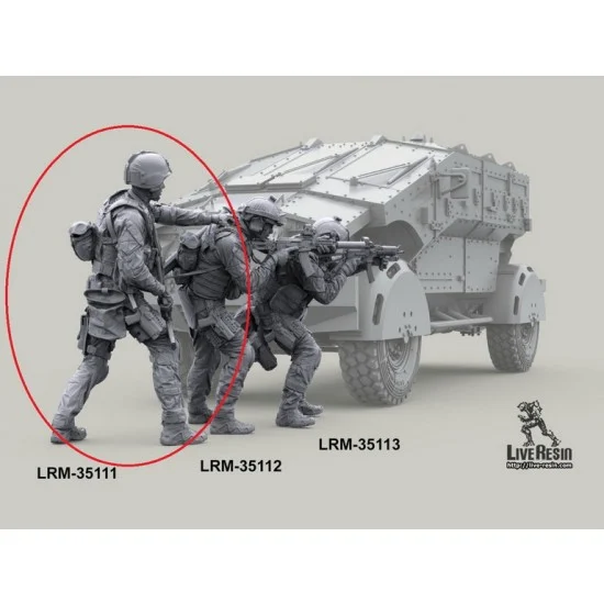 Live Resin LRM35111 1/35 Department A Heavy Assault Group, Figure 1 - Model Figures