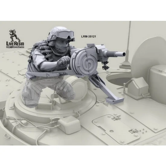 Live Resin LRM35121 1/35 Modern Russian Soldier, Fired From Ags-17 Launcher Mounted On Armour Vehicle Turret