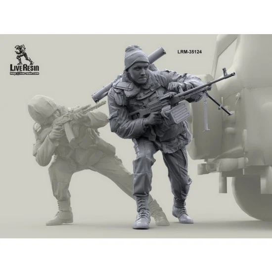 Live Resin LRM35124 1/35 Russian Internal Troops - Shooting Machinegun Pk