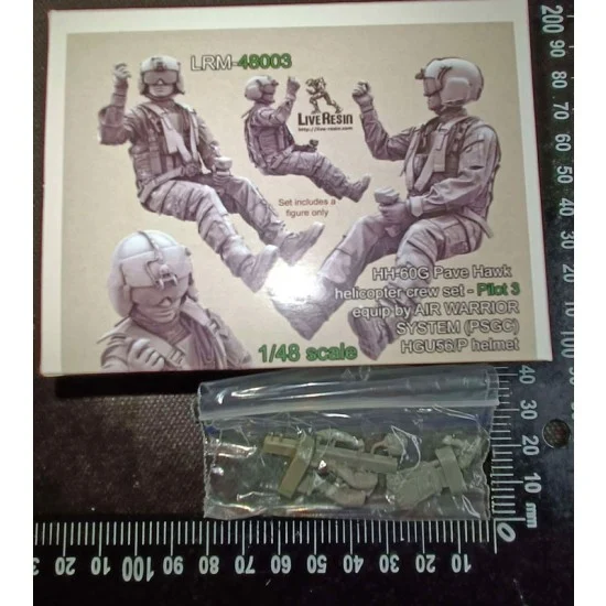 Live Resin LRM48003 1/48 HH-60G Pave Hawk Helicopter Crew set - Pilot 3