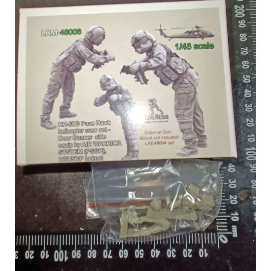 Live Resin LRM48006 1/48 HH-60G Pave Hawk Helicopter Crew set - Door Gunner Right Side