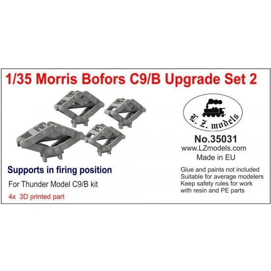 LZ Models 35031 1/35 Morris Bofors C9/B Supports in Firing Position for Thunder Model - Military Vehicles & Tanks