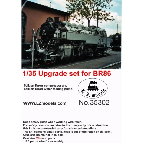 LZ Models 35302 1/35 BR86 Locomotive Upgrade Set Vol.1 (Tolkien-Knorr Compressor& Pump) for Trumpeter kit