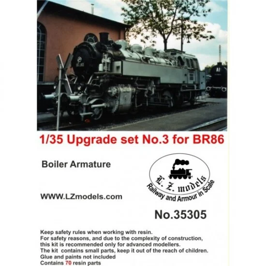 LZ Models 35305 1/35 BR86 Locomotive Upgrade Set Vol.3 (Boiler Armature) for Trumpeter kit - Military Vehicles & Tanks