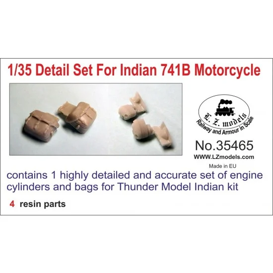 LZ Models 35465 1/35 WWII US Military Motorcycle "Indian 741B" Detail Set for Thunder Model #35003 - Military Vehicles & Tanks