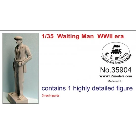 LZ Models 35904 1/35 WWII Waiting Man (1 Figure) - Model Figures