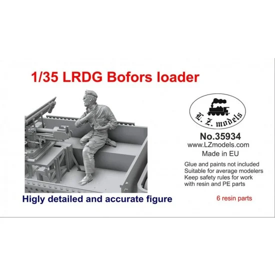 LZ Models 35934 1/35 LRDG Bofors Gun Truck Loader - Model Figures