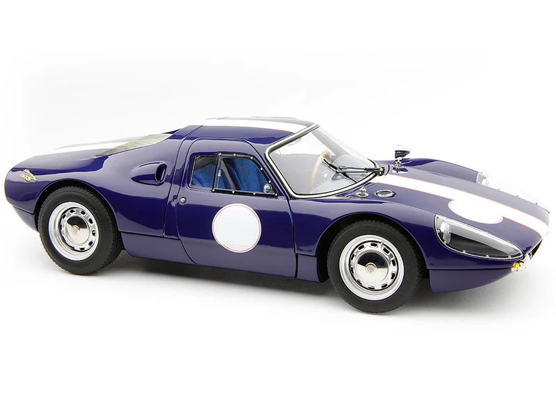 Porsche 904 Carrera GTS Dark Blue with White Stripe "Bonhams Scottsdale Auction 2017" Limited Edition to 1000 pieces Worldwide 1/18 Diecast Model Car by CMC - Porsche Models