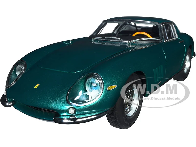 1966 Ferrari 275 GTB/C Verde Pino Green Metallic Limited Edition to 1000 pieces Worldwide 1/18 Diecast Model Car by CMC - Ferrari Models