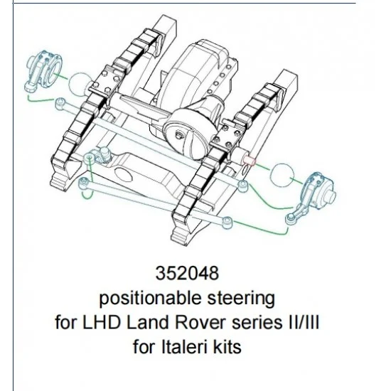 Minor 352048 1/35 LHD Land Rover II/III Positionable Steering for Italeri/Revell kits - Military Vehicles & Tanks