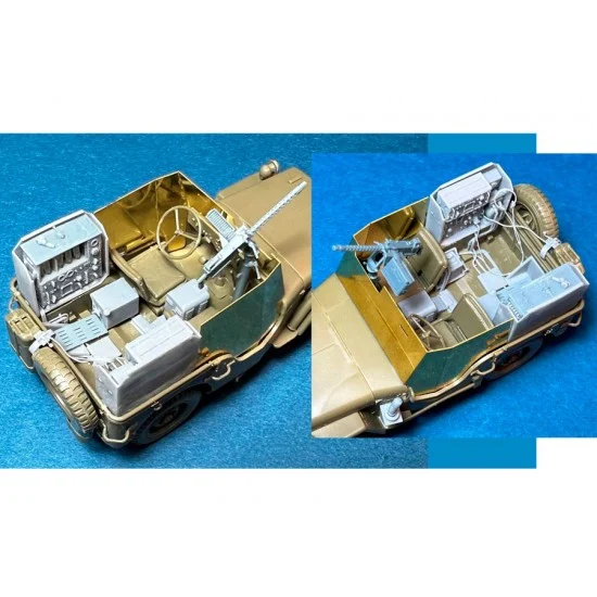 Minor 353016 1/35 WWII US SCR-193 Radio set and M1919.30 cal Gun for Tamiya Jeep kits